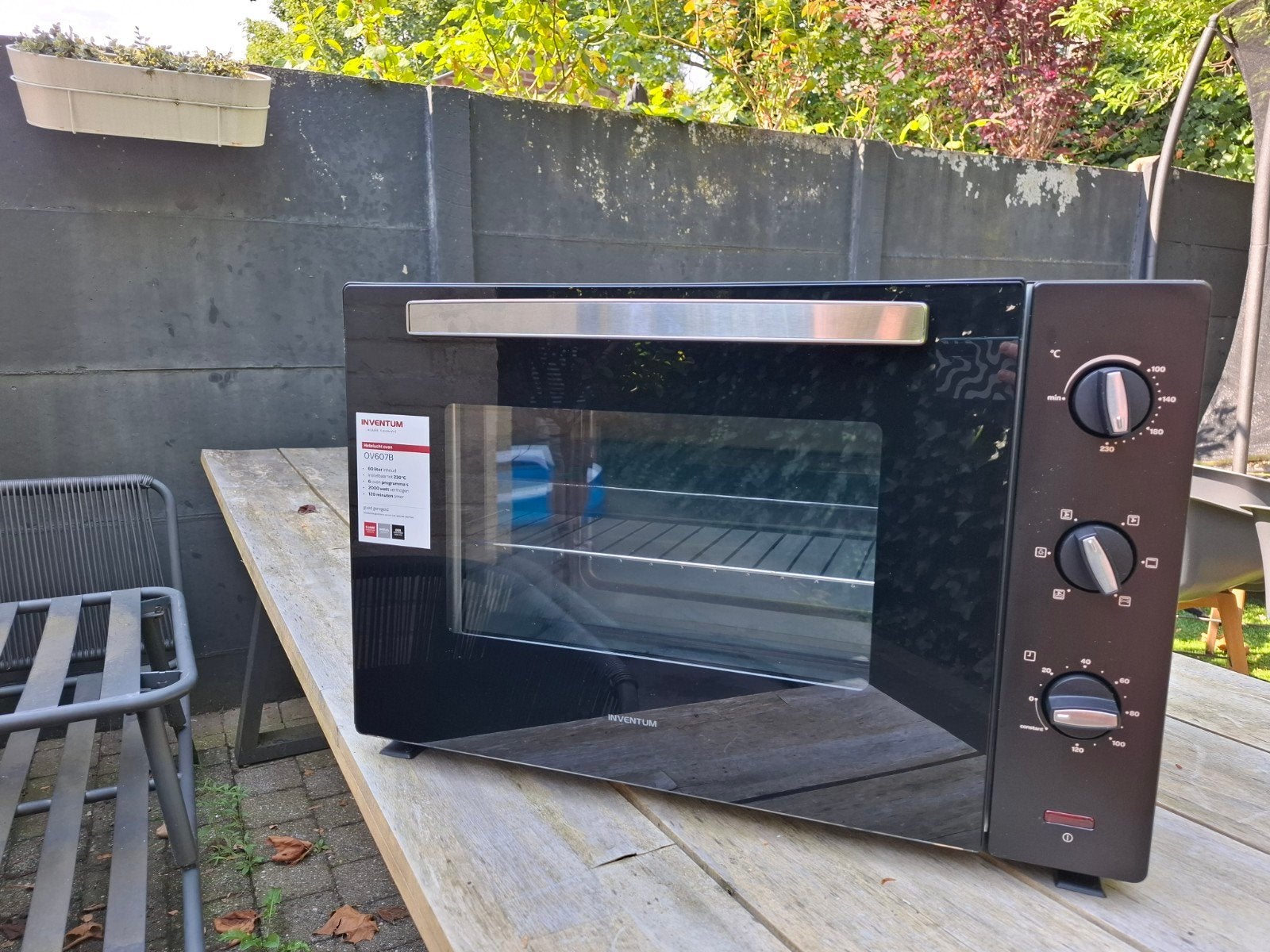 Vrijstaande oven van Inventum, in goede staat., Witgoed en Apparatuur, Ovens, Ophalen, Minder dan 45 cm