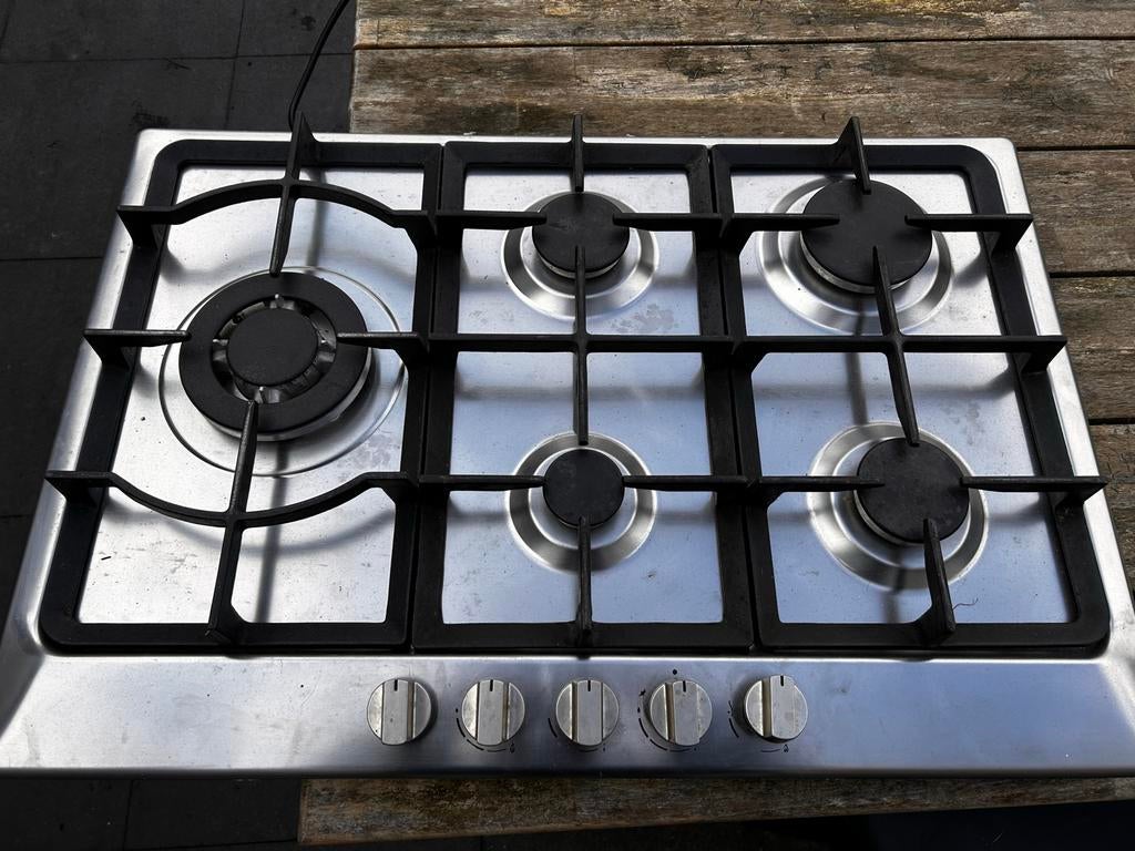 M-System Gasfornuis - 5 kookzones - RVS, Witgoed en Apparatuur, Fornuizen, Ophalen, Gebruikt, 60 cm of meer, Gas