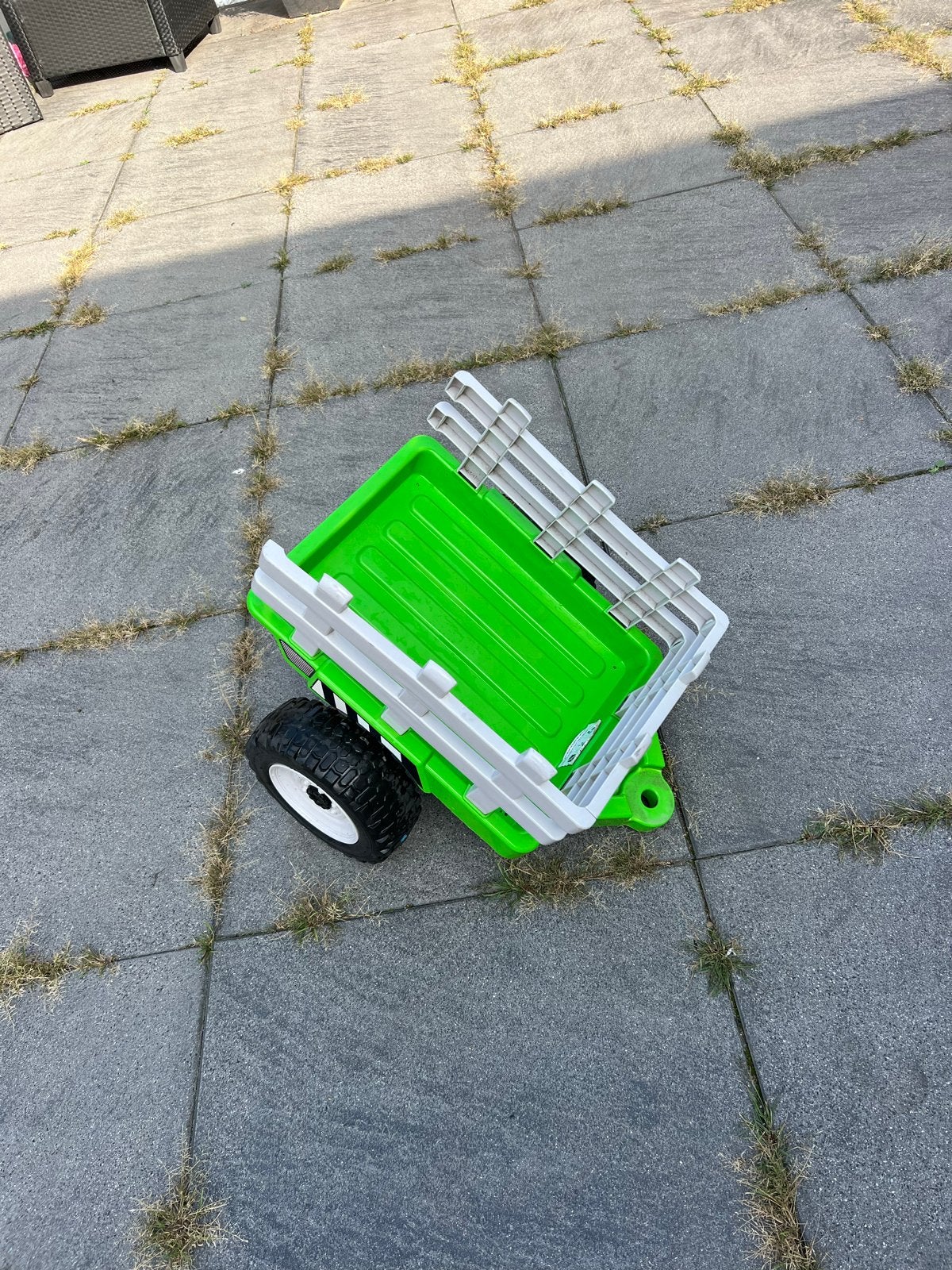 Groene aanhanger voor kindertractor, Ophalen, Gebruikt, Trapvoertuig