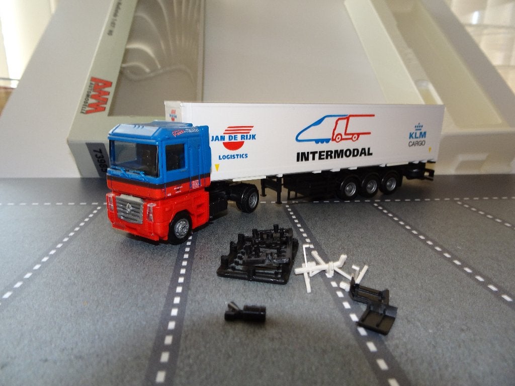 838 awm 73985 renault ae jan de rijk klm cargo intermodal, Hobby en Vrije tijd, Modelauto's | 1:87, Ophalen of Verzenden, Nieuw