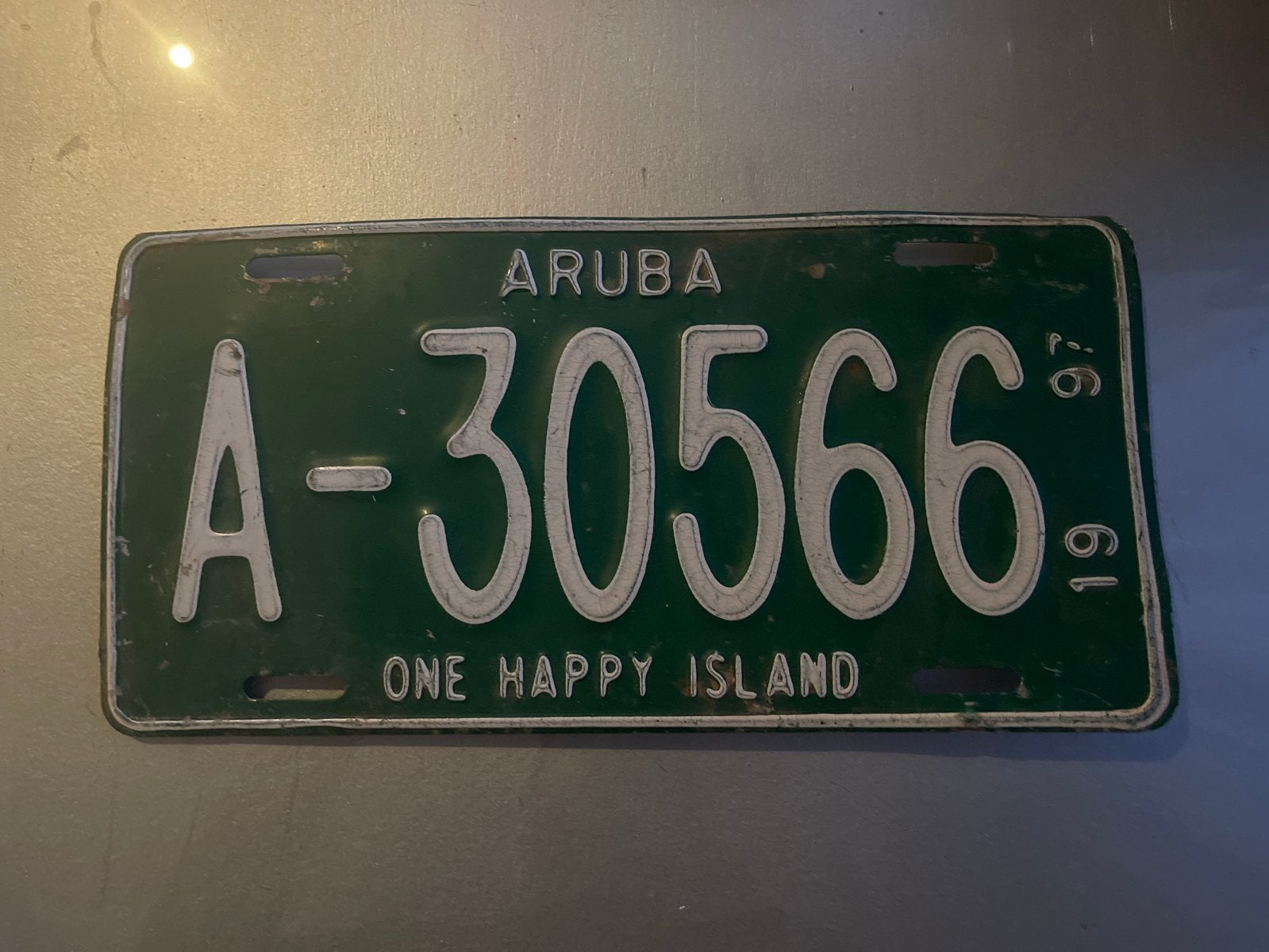 Aruba Kentekenplaat A-30566 uit 1997, Ophalen of Verzenden, Gebruikt, Auto's