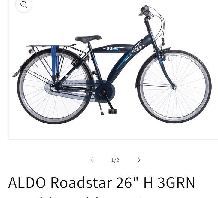 ALDO Roadstar 26 inch herenfiets met 3 versnellingen, Gebruikt, Velgrem, Versnellingen, 53 tot 57 cm