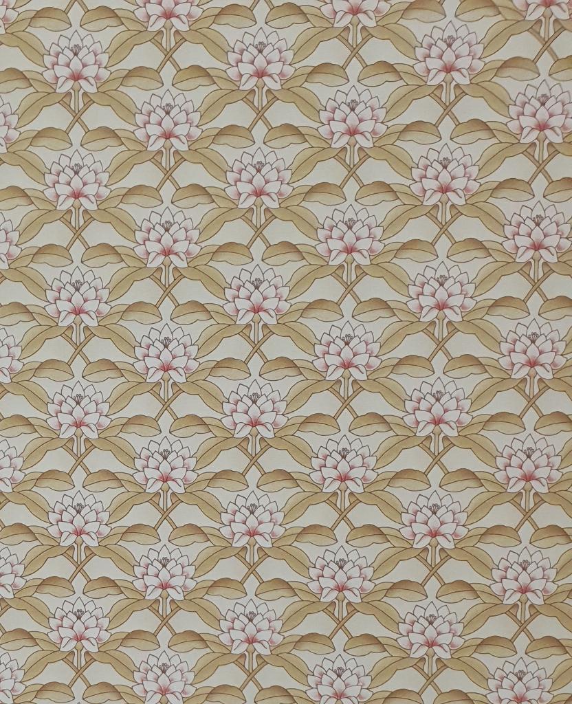 13670 Vintage bloemen behang art deco roze dessin swiet, Verzenden, Roze