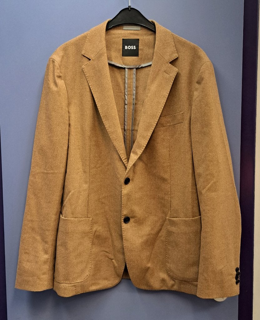 Hugo Boss winter tech flannel colbert camel bruin 56 44567, Kleding | Heren, Kostuums en Colberts, Bruin, ., Hugo Boss, Maat 56/58 (XL)