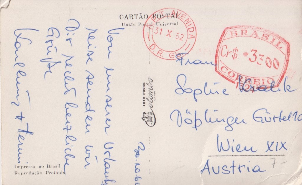Brazilie 1962 Copacabana Strand > Wenen Oostenrijk, Verzenden, 1960 tot 1980, Gelopen, Natuur