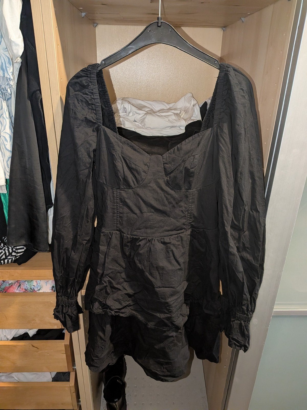 Nieuwe zwarte corset jurk - Maat 38, Verzenden, Nieuw, Maat 38/40 (M), Zwart