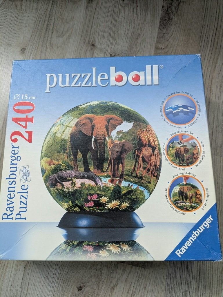 Ravensburger Wildlife 3D Puzzleball, Ophalen of Verzenden, Minder dan 500 stukjes, Gebruikt, Rubik's of 3D-puzzel
