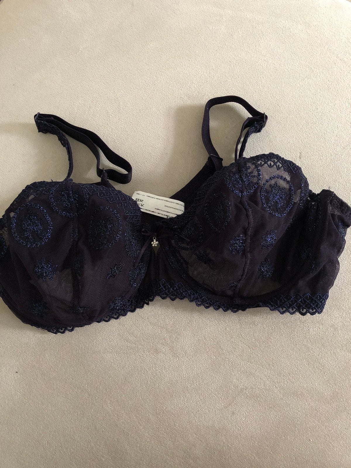 BH met kant en borduursels 80D Louisa Bracq, Ophalen of Verzenden, Blauw, BH