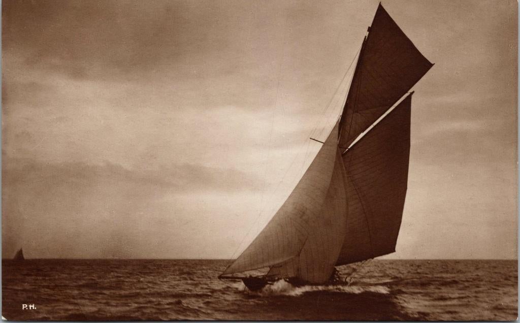 Zeilboot | 2 antieke ansichtkaarten, Verzenden, Voor 1920, Ongelopen, Friesland