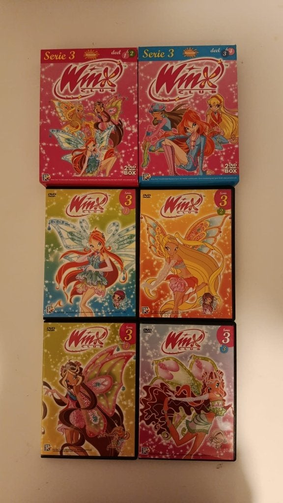Winx Club Serie 3 Deel 1-4 DVD Boxen, Animatie, Alle leeftijden, Tv-serie, Nieuw in verpakking