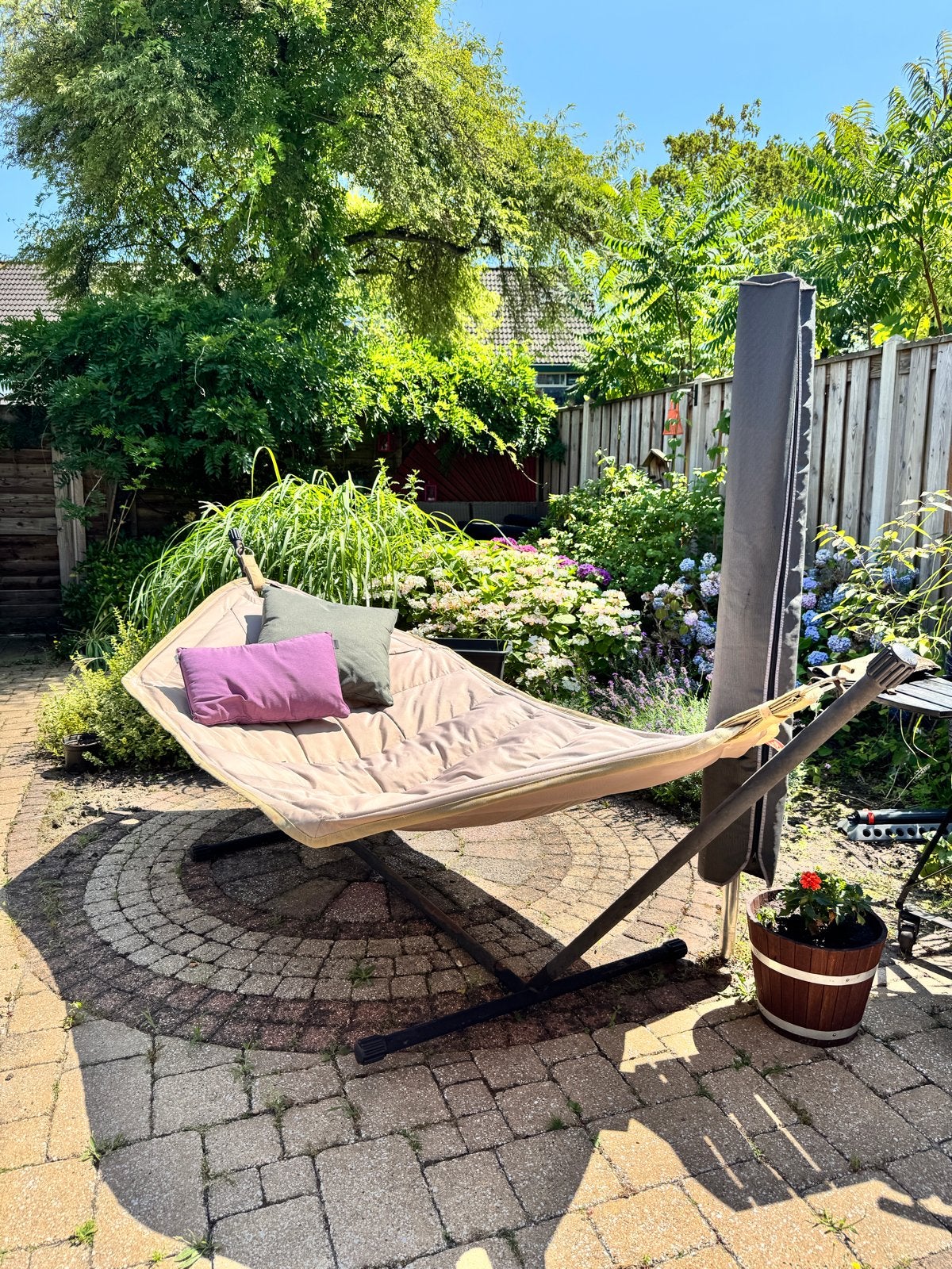 Fatboy hangmat met standaard, Tuin en Terras, Hangmatten, Ophalen, Binnen, Gebruikt, Met standaard