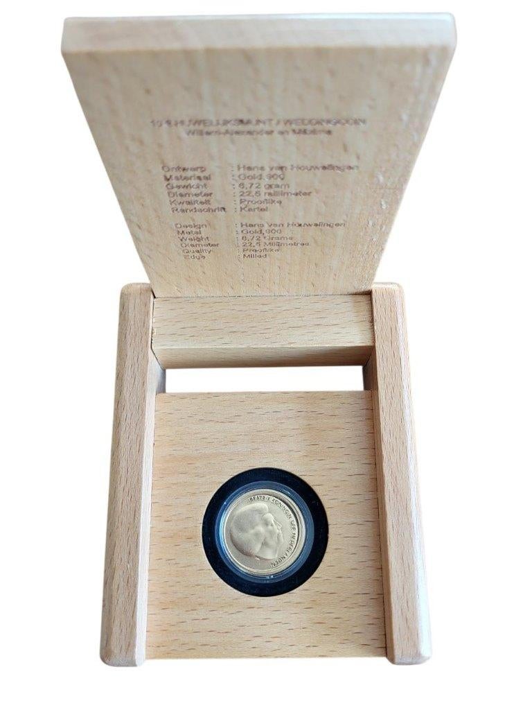Nederland 10 Euro 2002 Gouden Huwelijksmunt, Ophalen of Verzenden, Goud