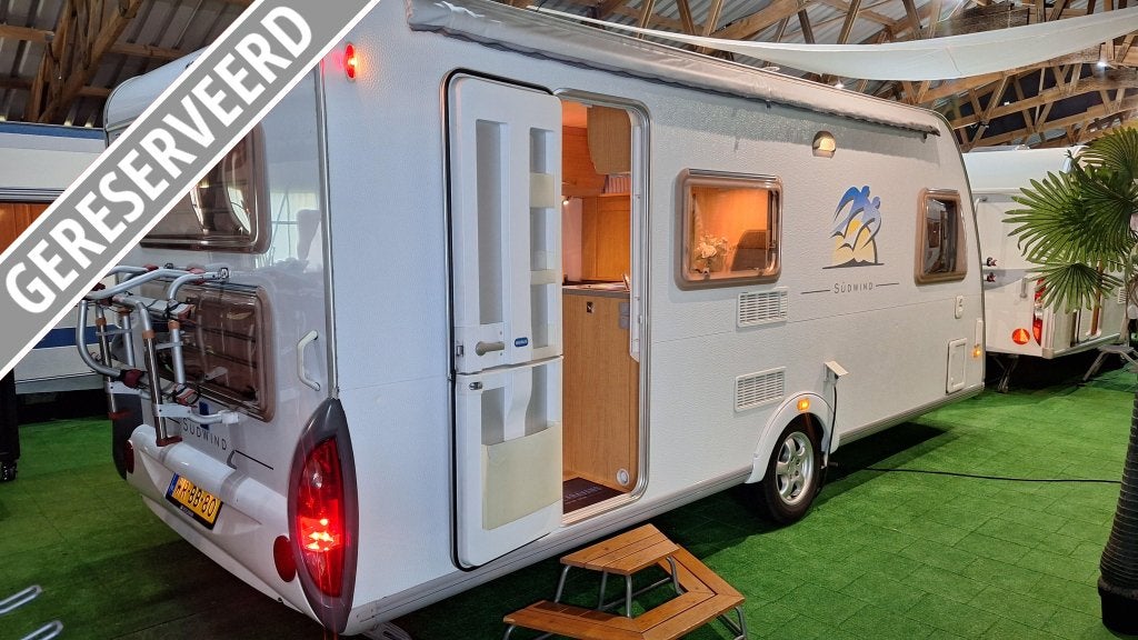 Knaus Sudwind 500 FDK Airco/Luifel/Stapelbed, Caravans en Kamperen, Caravans, Kachel, Bedrijf, Treinzit, 5 tot 6 meter