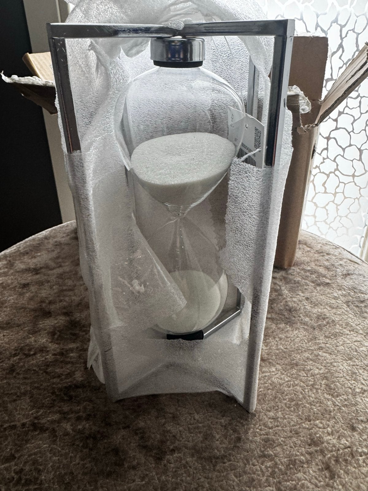 Moderne zandloper decoratie - Nieuw in doos, Huis en Inrichting, Woonaccessoires | Overige, Nieuw, Ophalen of Verzenden, Modern