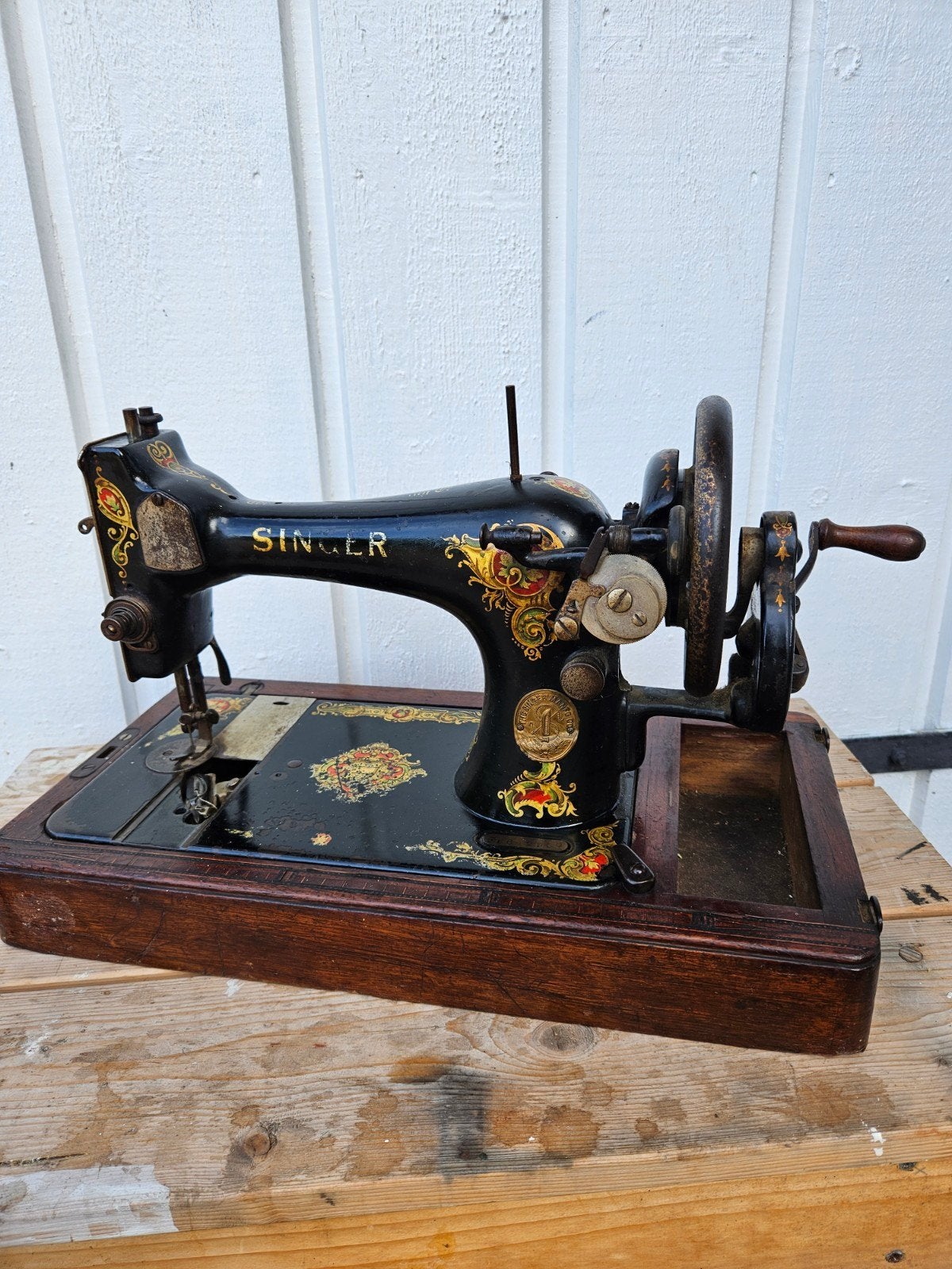 Antieke Singer Naaimachine - Decoratief Stuk, Antiek en Kunst, Ophalen of Verzenden