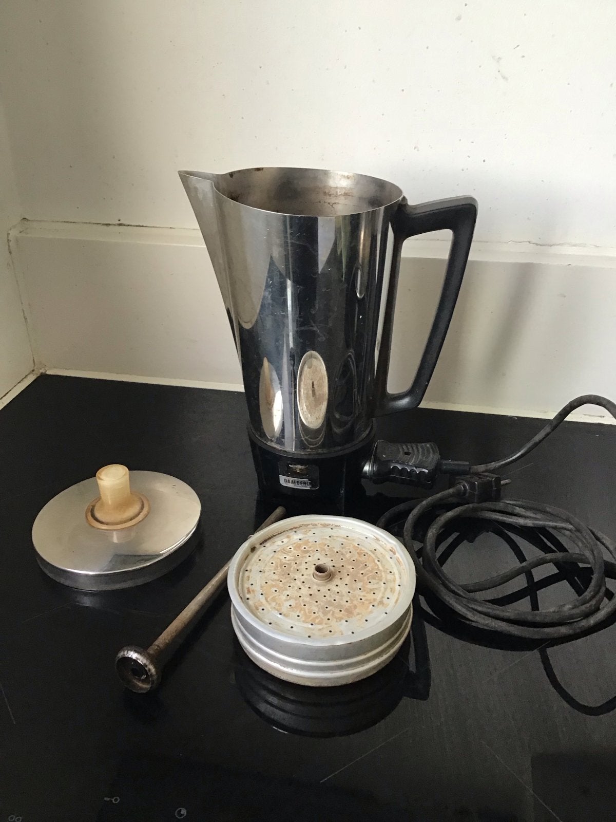Vintage Daalderop Koffiepercolator - Klassiek Design, Gebruikt, Koffiemachine, Gemalen koffie, Ophalen of Verzenden