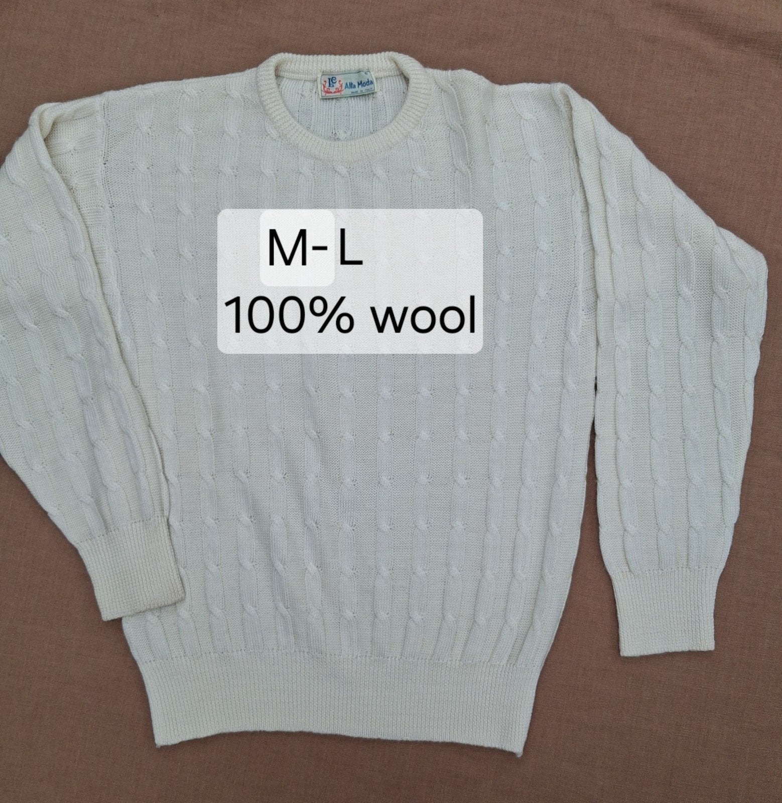 Vintage Wollen Gebreide Trui voor Dames (M-L), Ophalen of Verzenden, Zo goed als nieuw, Geel