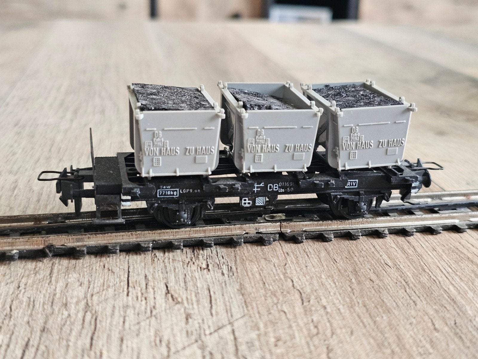 Trix-Express H0 wagon met bakken, von haus zu haus, Gelijkstroom, Trix, Wagon, Ophalen of Verzenden