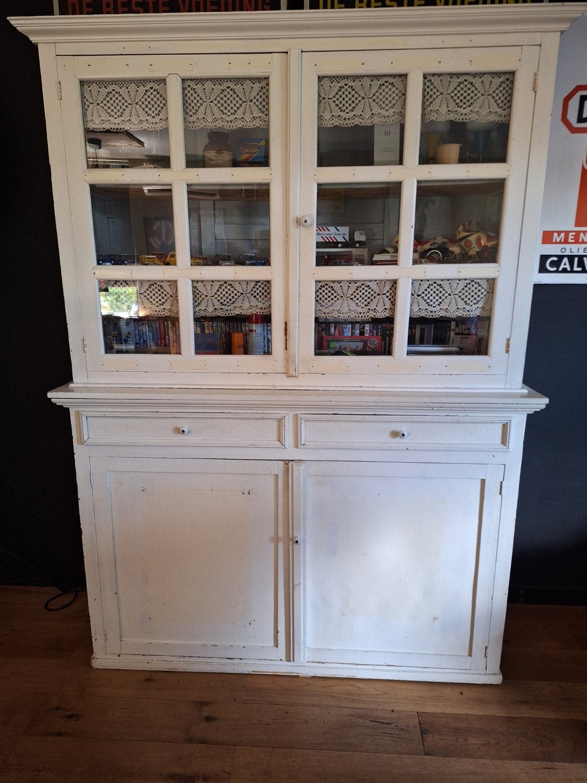 Witte Buffetkast., Ophalen of Verzenden, Gebruikt, 25 tot 50 cm, 200 cm of meer