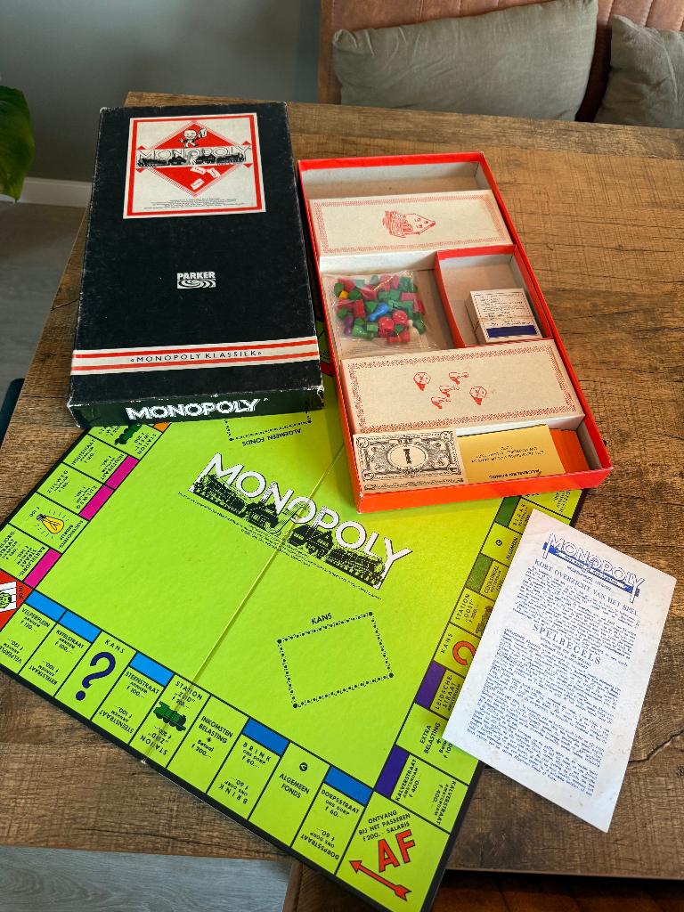 Monopoly (Parker Brothers) 1985, Drie of vier spelers, Ophalen of Verzenden, Gebruikt, Parker Brothers