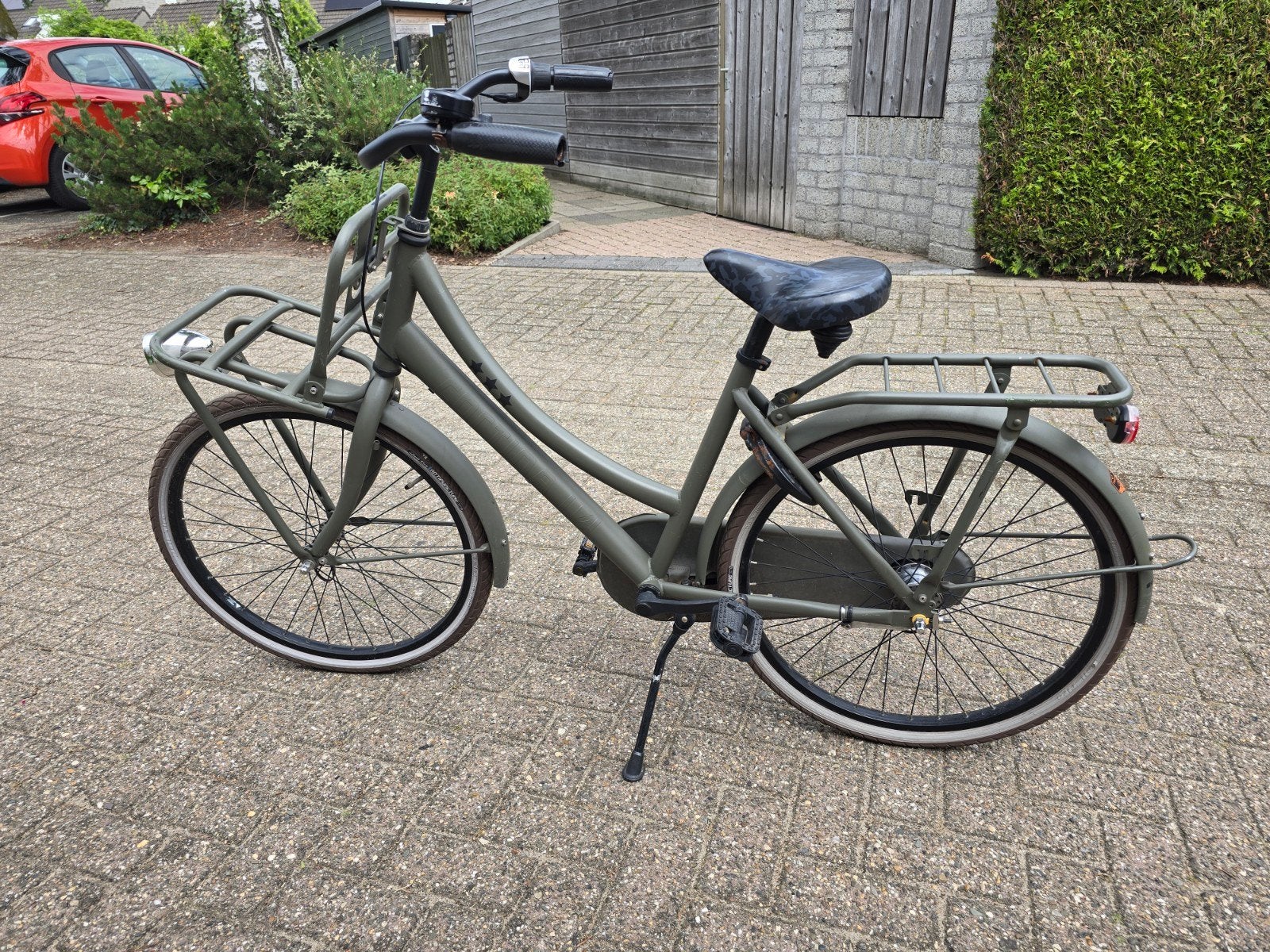 Cortina U4 24 inch, groen, Fietsen en Brommers, Terugtraprem, Gebruikt, Versnellingen, 50 tot 53 cm