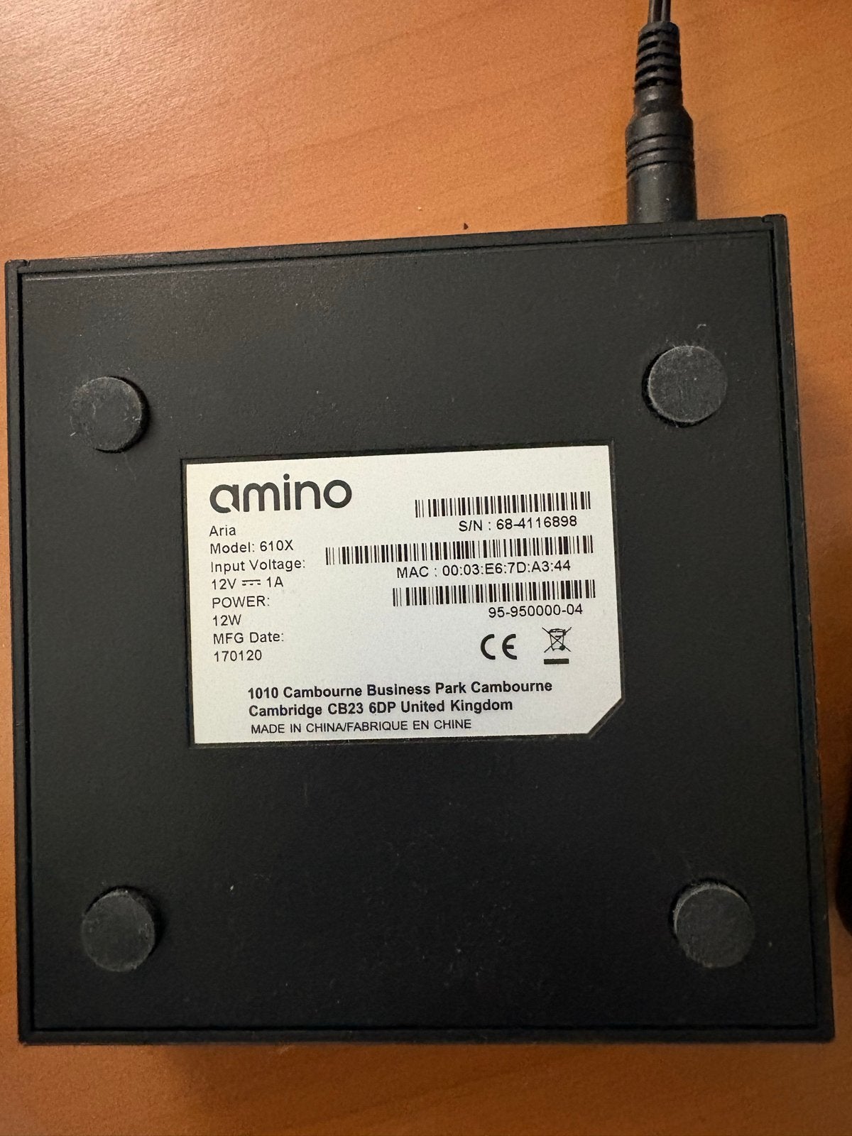 Amino Aria 610X Odido Decoder met afstandsbediening, Ophalen of Verzenden, Gebruikt, Decoder