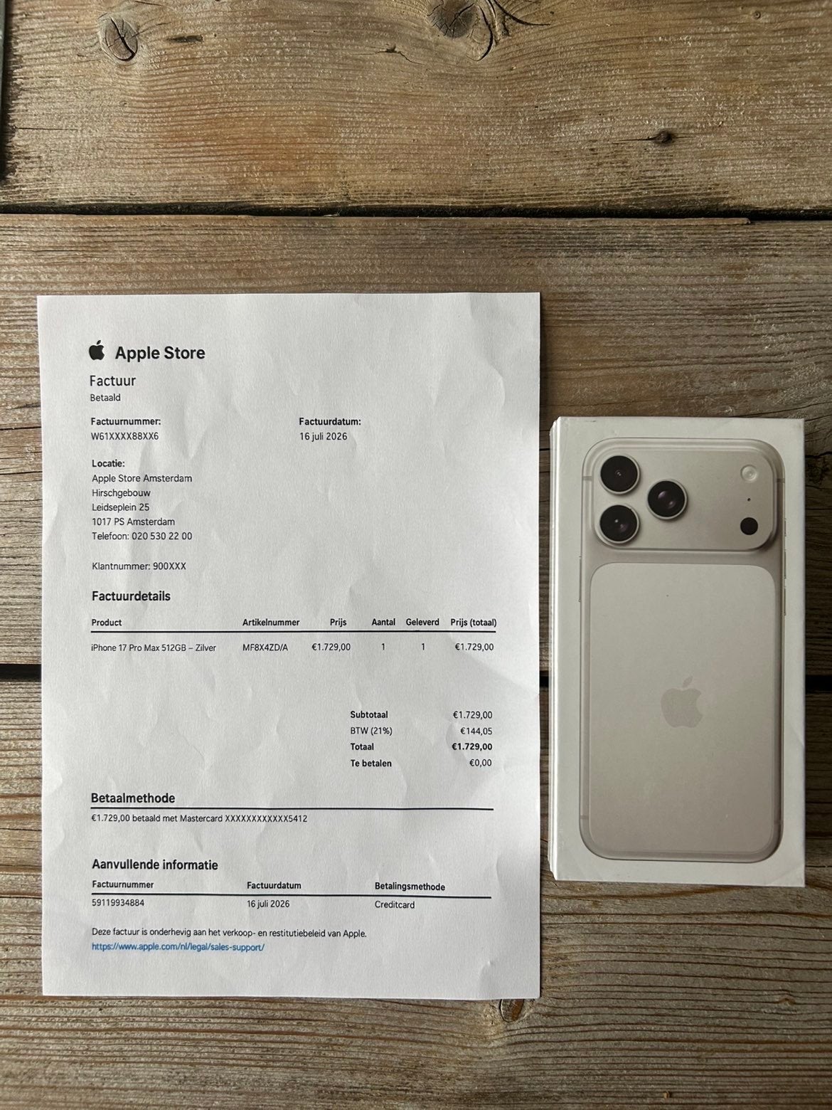 iPhone 17 Pro Max 512GB - Helemaal nieuw in verzegelde doos, 512 GB, Nieuw, Ophalen of Verzenden, Zonder simlock