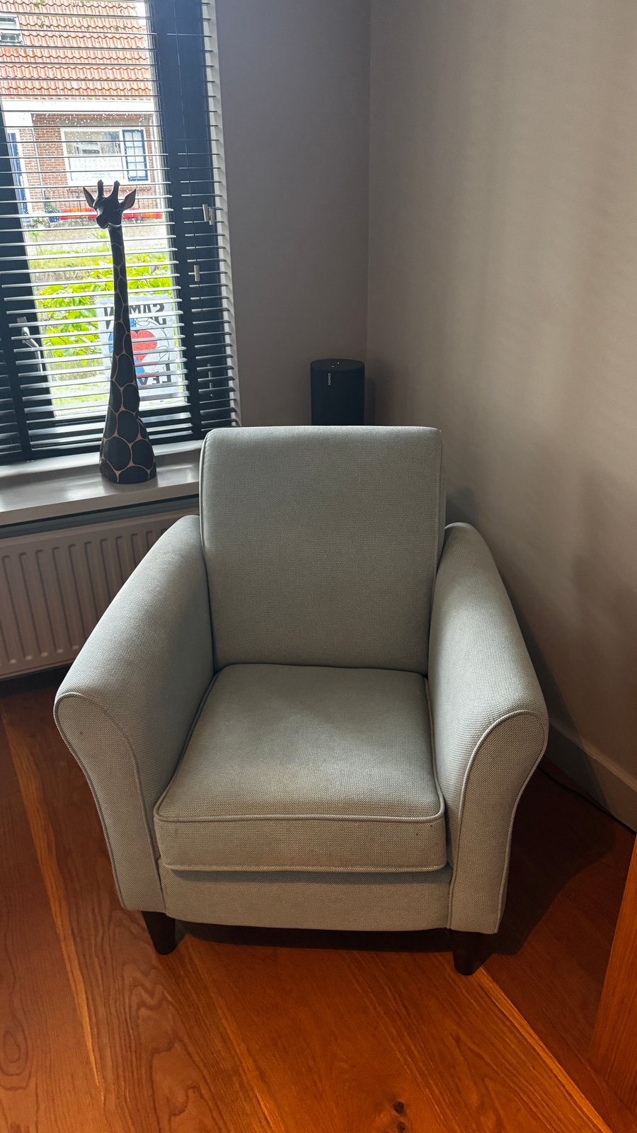 2x Fauteuil Morris – Stof Jago 74 – Wenge  poot– nette staat, Huis en Inrichting, Fauteuils, Ophalen, Gebruikt, 75 tot 100 cm