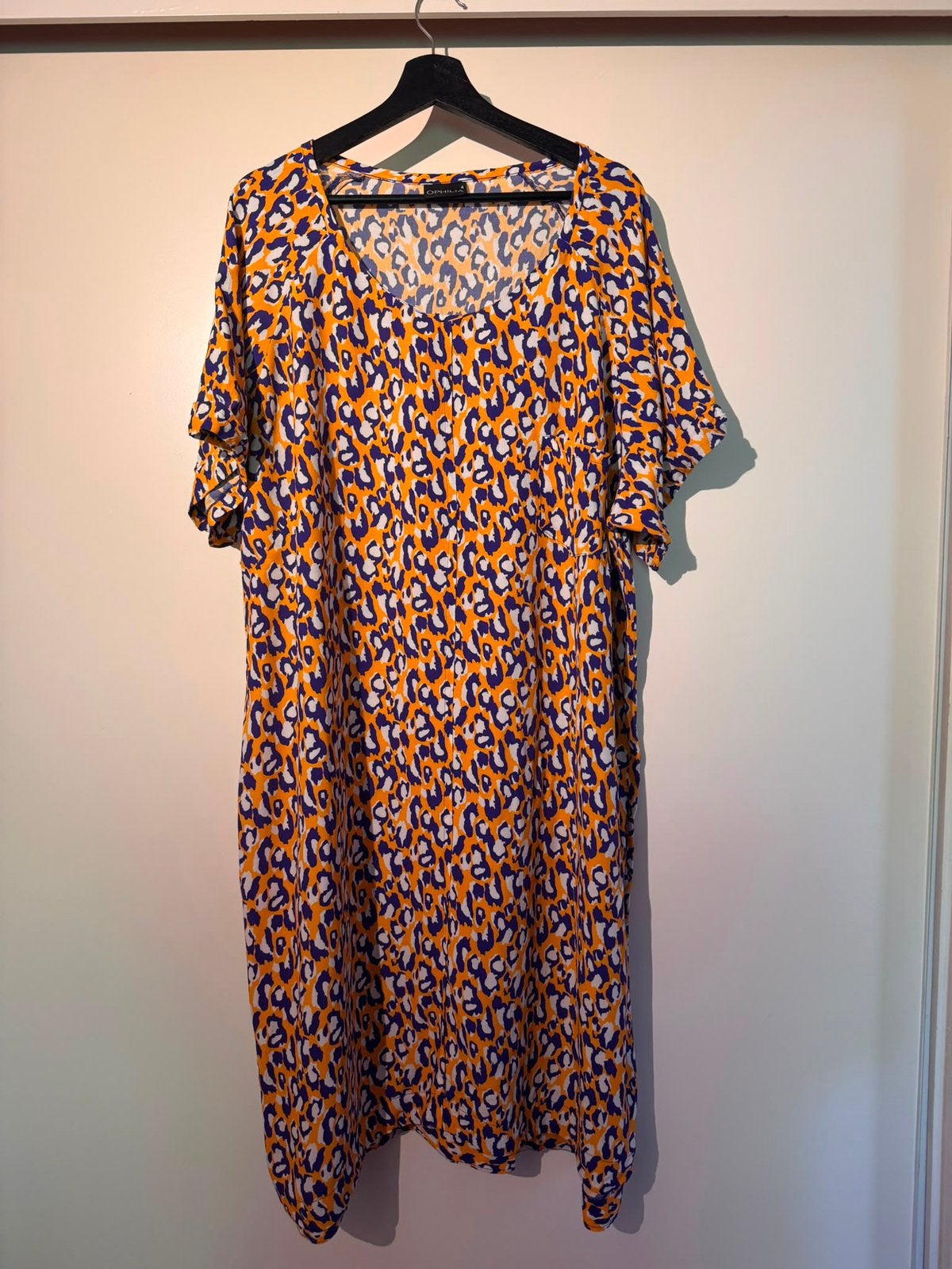 Fris gekleurde ophilia jurk maat 4/ 50, Kleding | Dames, Ophalen of Verzenden, Zo goed als nieuw, Blauw, Jurk
