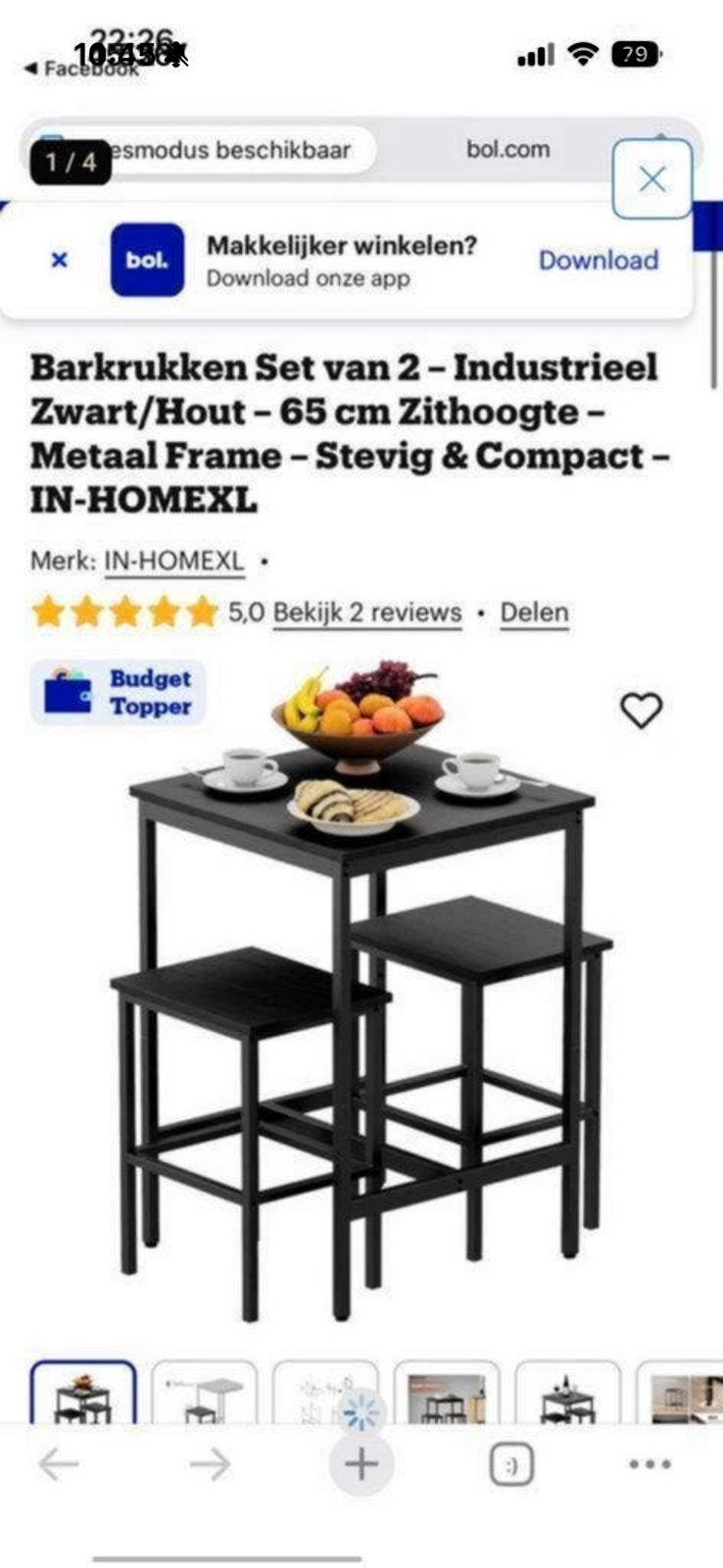 Barkrukken met tafel, 5 krukken of meer, Ophalen, Zo goed als nieuw, 60 tot 90 cm