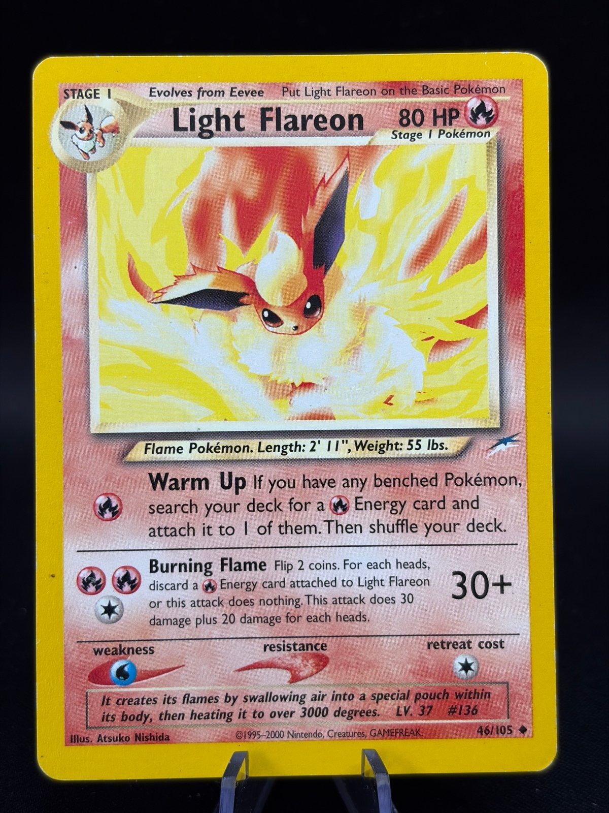 Light Flareon (Neo Destiny 46/105), Ophalen of Verzenden, Gebruikt, Losse kaart