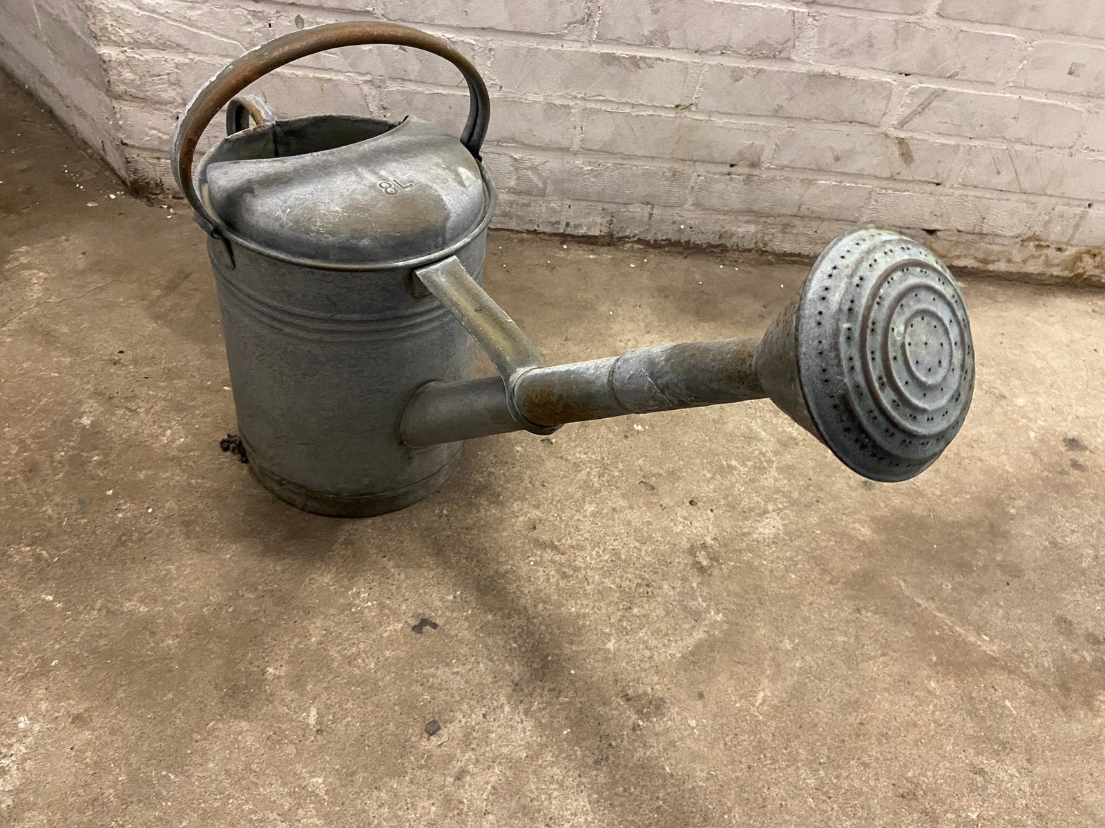 10L zinken water gieter planten gieter, Ophalen of Verzenden, Zo goed als nieuw, Kunststof