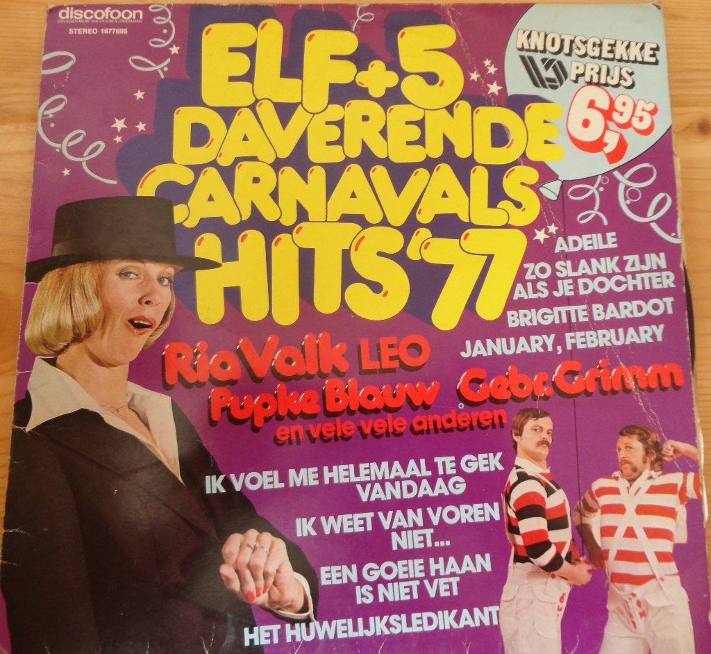 Elf + 5 Daverende Carnavals Hit -1977 (LP), LP, Gebruikt, Ophalen of Verzenden, Levenslied of Smartlap