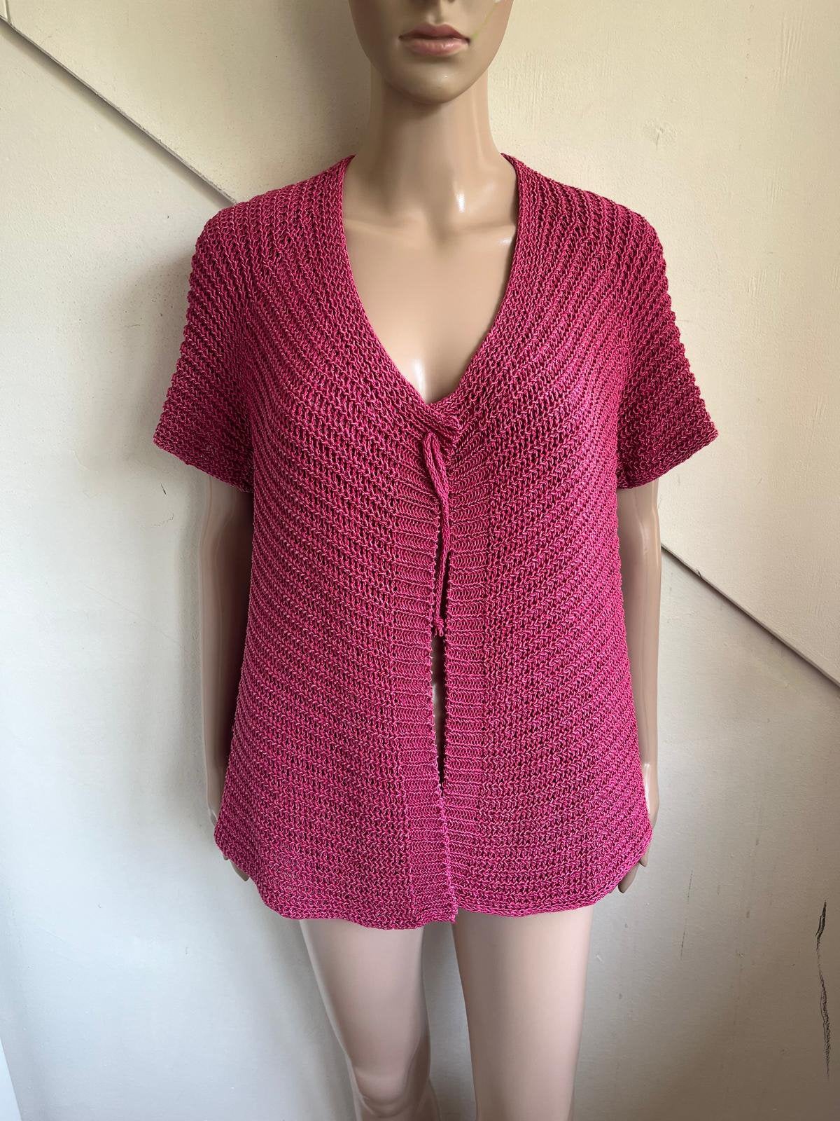 Gerry Weber open vest korte mouwen roze maat 46, Ophalen of Verzenden, Zo goed als nieuw, Maat 46/48 (XL) of groter, Roze