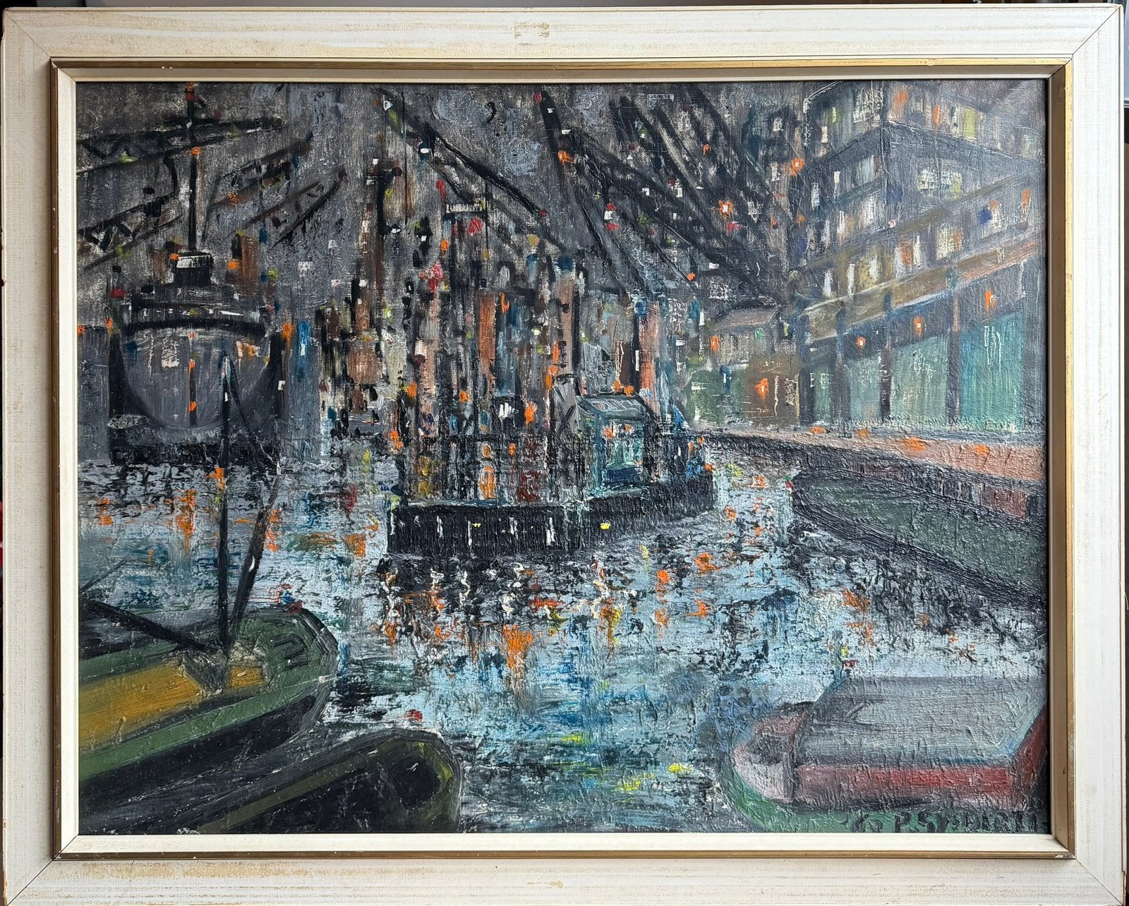 Pieter Gysberti Hodenpijl - haven, Ophalen, Maritiem / water, Doek, Olieverf