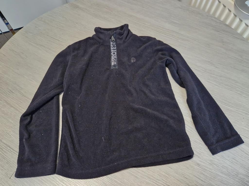 Zip top fleece protest sweater trui met rits 128 zwart, Protest, Trui of Vest, Ophalen of Verzenden, Zo goed als nieuw