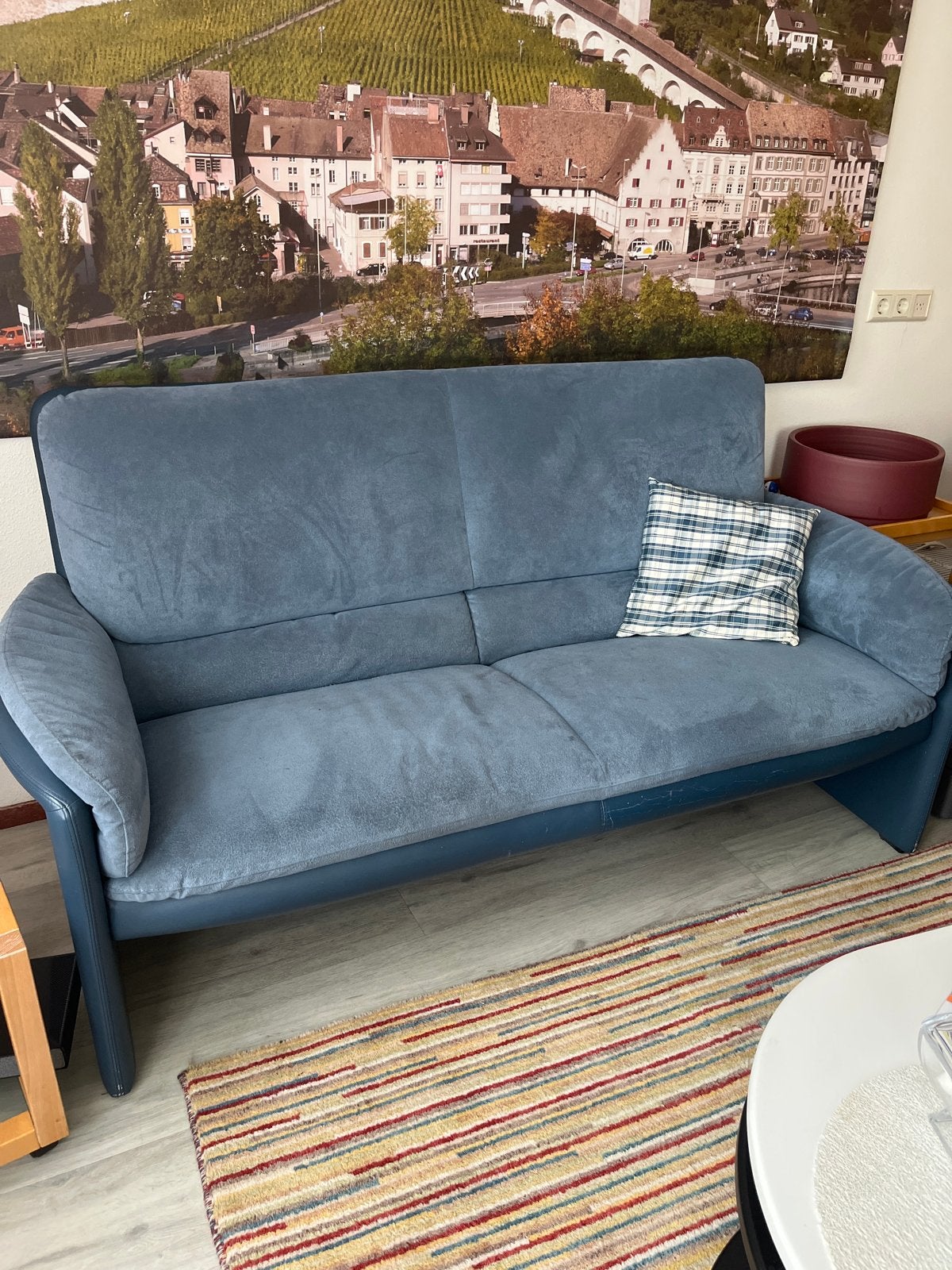 Leolux tweezitsbank alcantara, Huis en Inrichting, Ophalen, Gebruikt, 150 tot 200 cm, Tweepersoons
