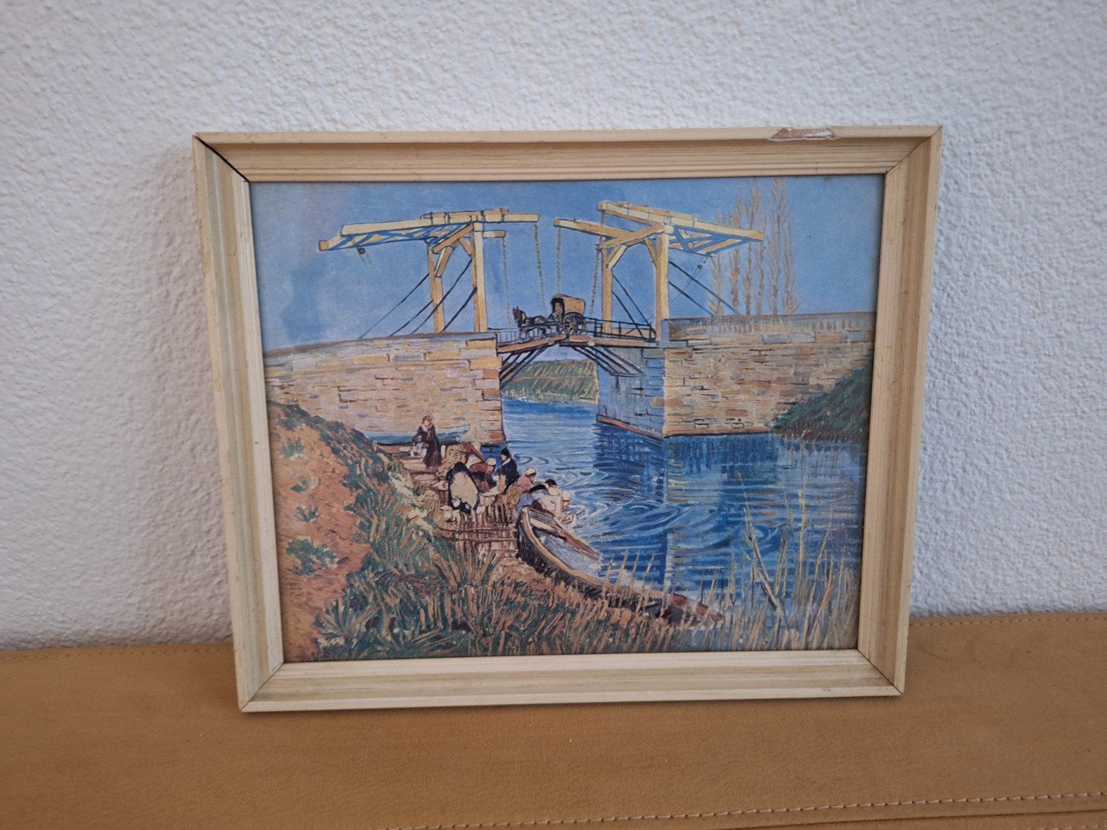 De Langloisbrug met wasvrouwen - Van Gogh reproductie, Ophalen, Impressionistisch, Landschap, Print