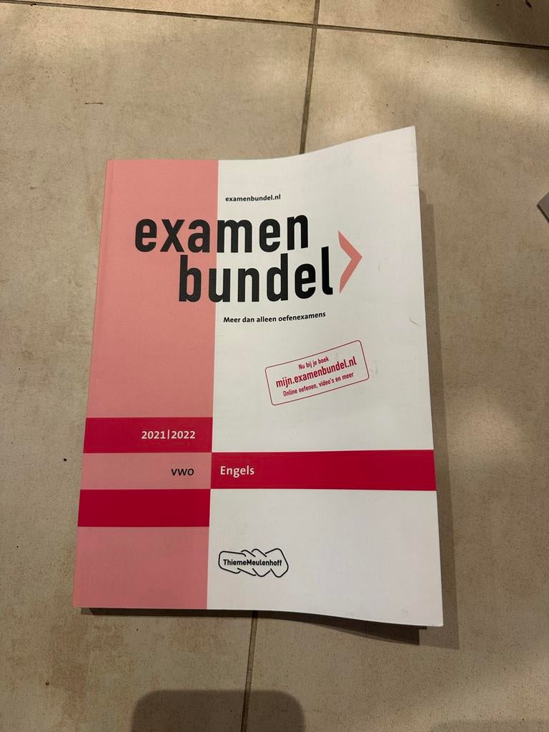 Examenbundel Engels VWO 2021/2022, Boeken, Schoolboeken, Ophalen of Verzenden, Zo goed als nieuw, VWO, Engels