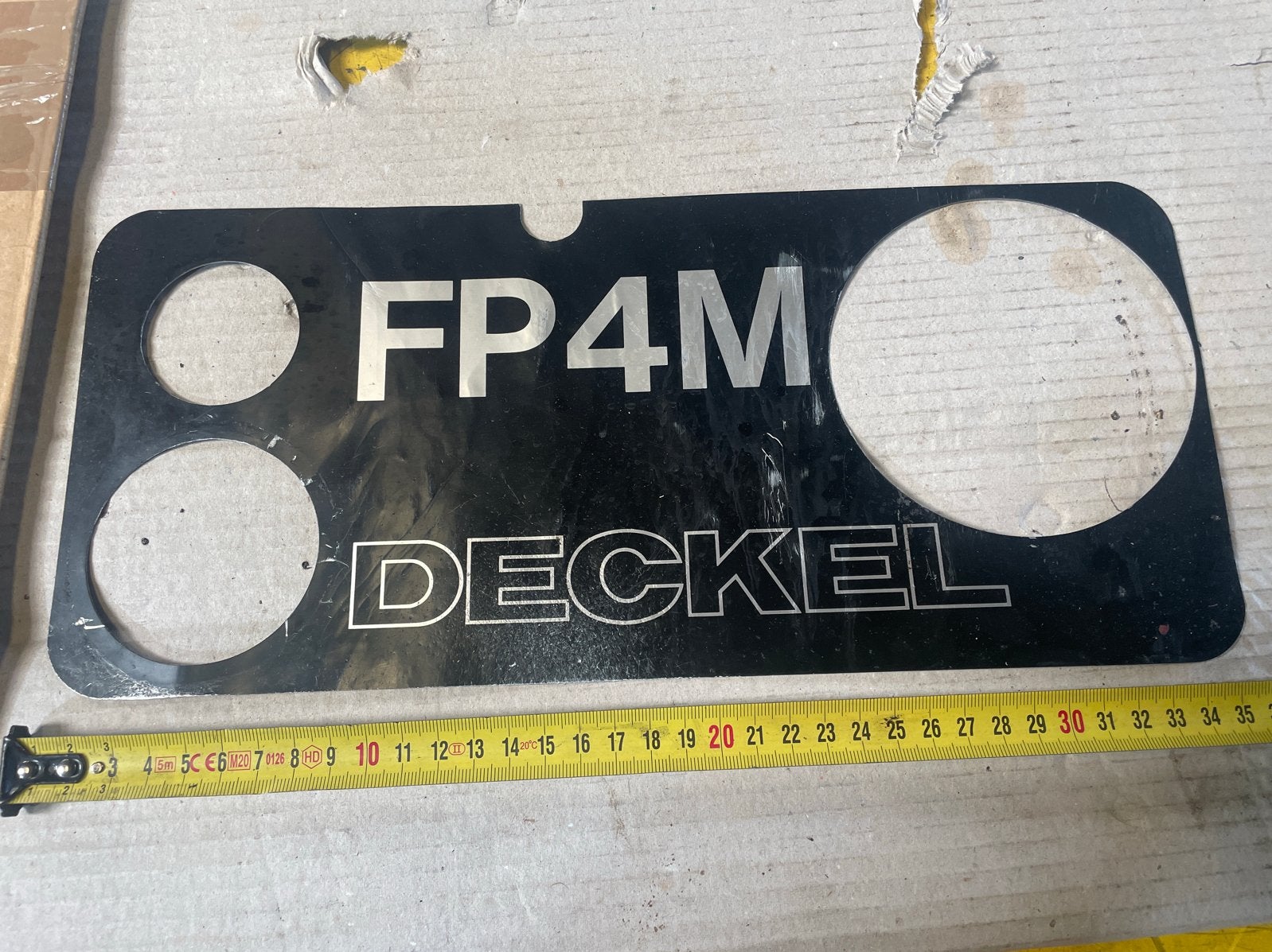 Aluminium dekplaat voor Deckel FP 4M, Ophalen, Gebruikt