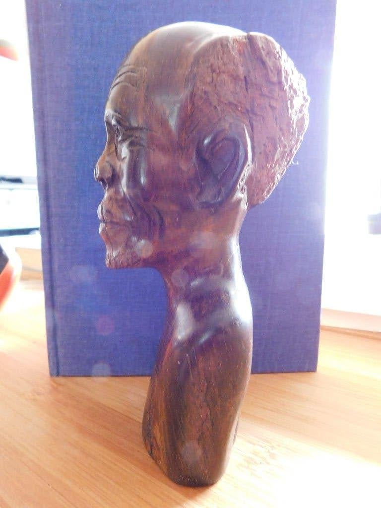 afrikaans mannen borstbeeld hout, Ophalen