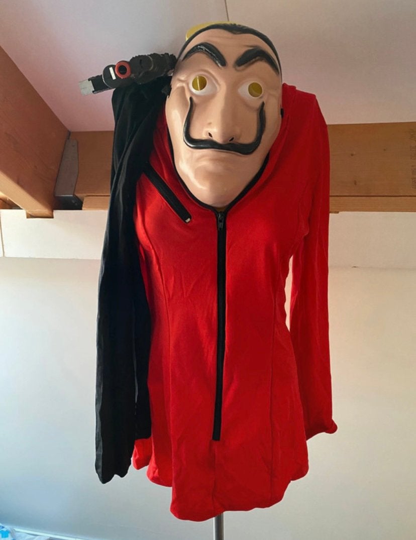 Casa de Papel Kostuum (Maat 34/36) - ZGAN, Ophalen of Verzenden, Zo goed als nieuw, Halloween, Kleding