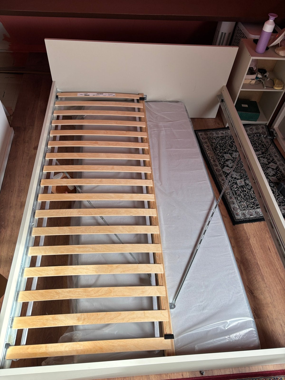 IKEA Malm bedframe 140x200, Huis en Inrichting, Slaapkamer | Bedden, Ophalen, Gebruikt, Wit, 140 cm