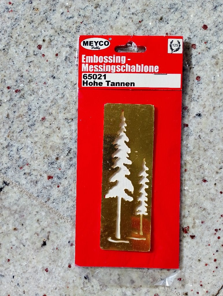 Embossing sjabloon dennenbomen, Ophalen of Verzenden, Zo goed als nieuw, Kerst, Pons of Mal