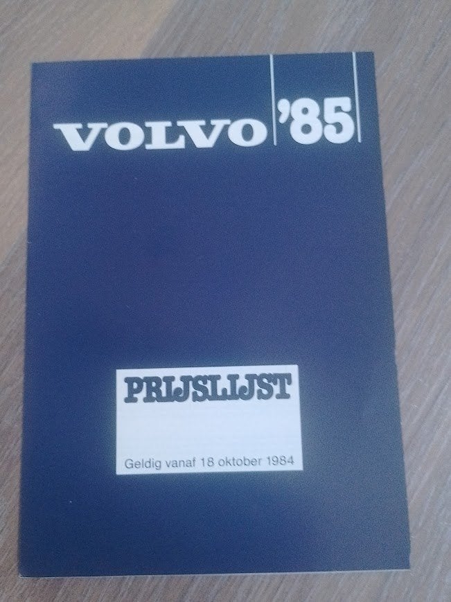 Volvo 1985 prijslijst 340, 360, 240, 740, 760, Ophalen of Verzenden, Nieuw, Volvo