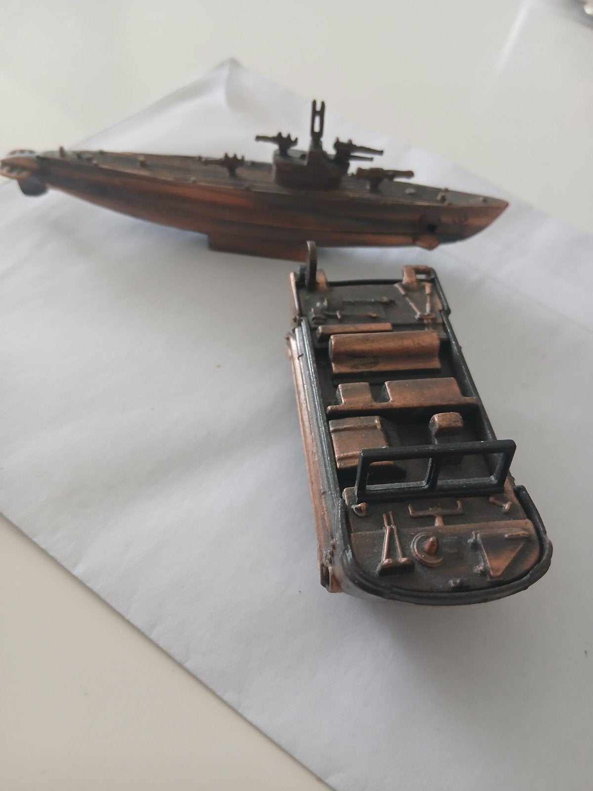 Miniatuur militaire voertuigen (boot en onderzeeër), Ophalen, Gebruikt