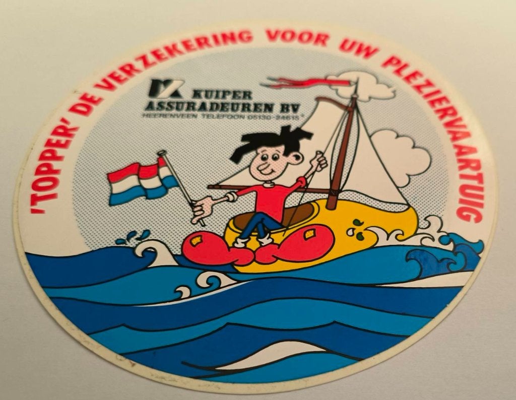 Sticker pleziervaartuig verz."Topper"Kuiper assuradeuren bv, Ophalen of Verzenden, Zo goed als nieuw, Bedrijf of Vereniging