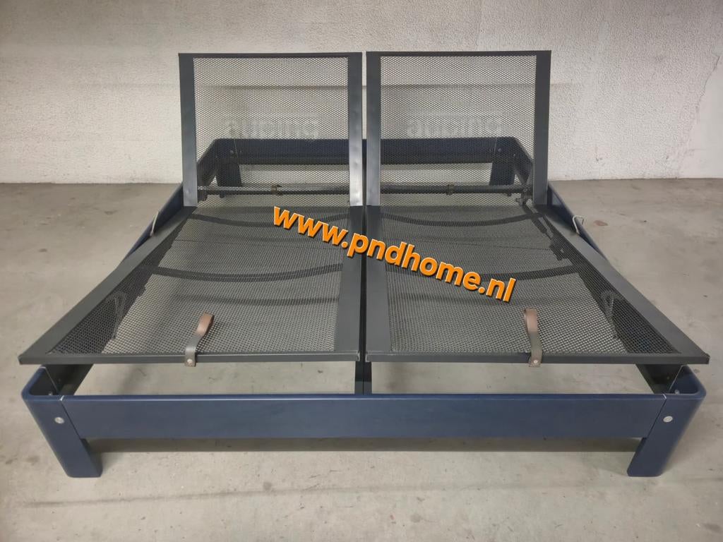 Auping Auronde 1000 (180x200) Blauw | Luxe verstelbaar bed, Verstelbaar, Eenpersoons, Ophalen of Verzenden, Zo goed als nieuw