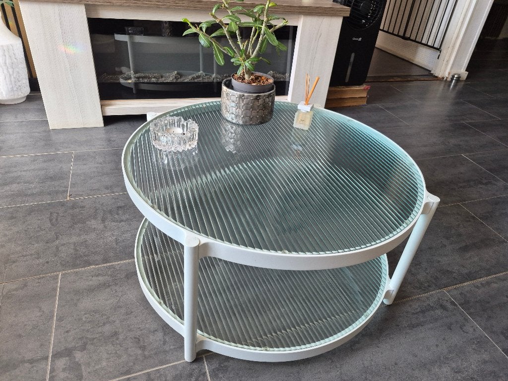 Salontafel, Huis en Inrichting, Ophalen, Gebruikt, 100 tot 150 cm, Rond