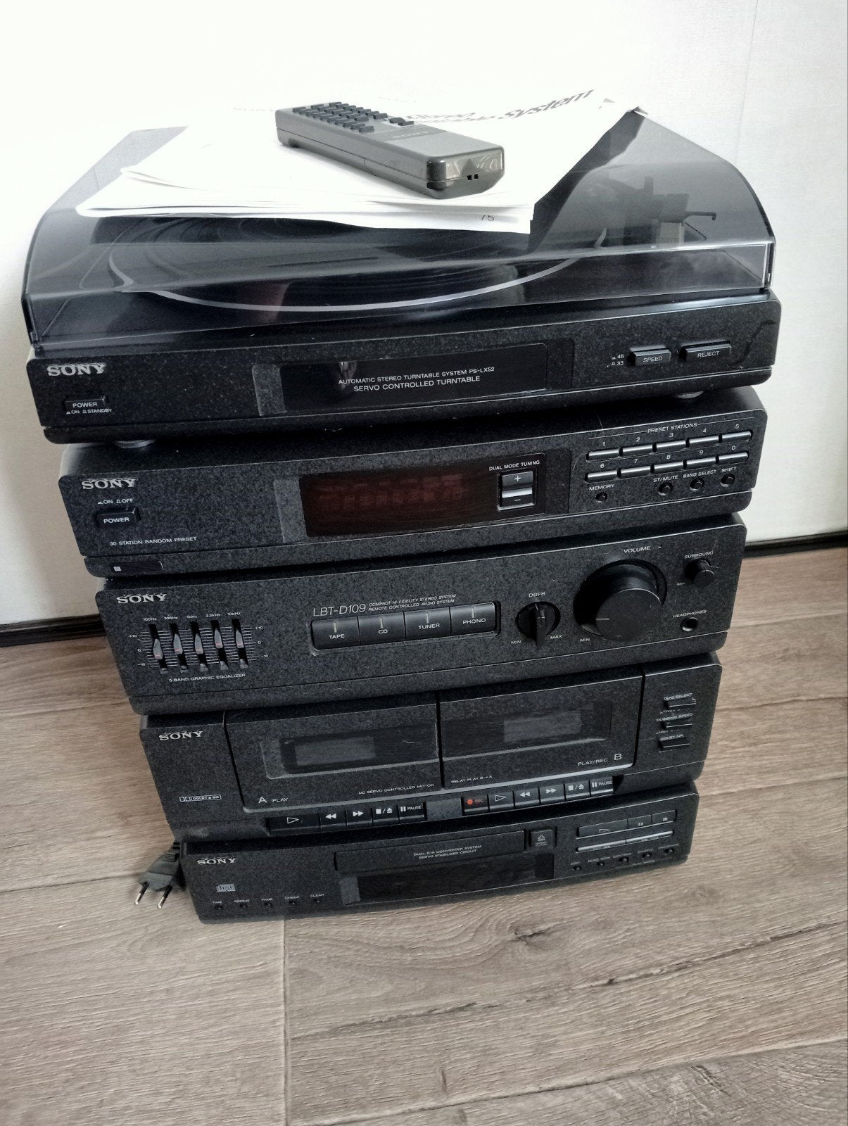 Sony Stereo Midi set met bijbehorende Sony platenspeler, Ophalen, Gebruikt, Tuner of Radio, Sony